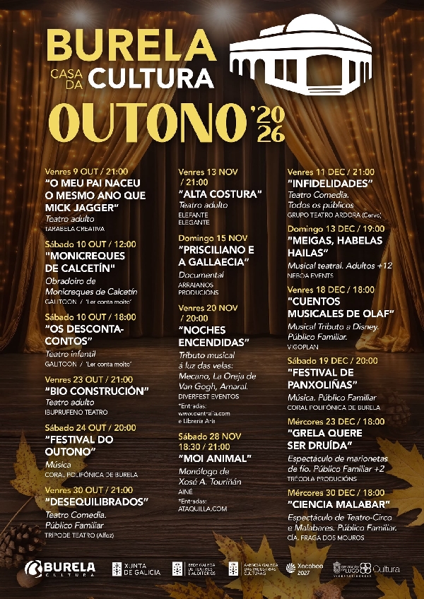 Programa Burela Cultura Outono 26
